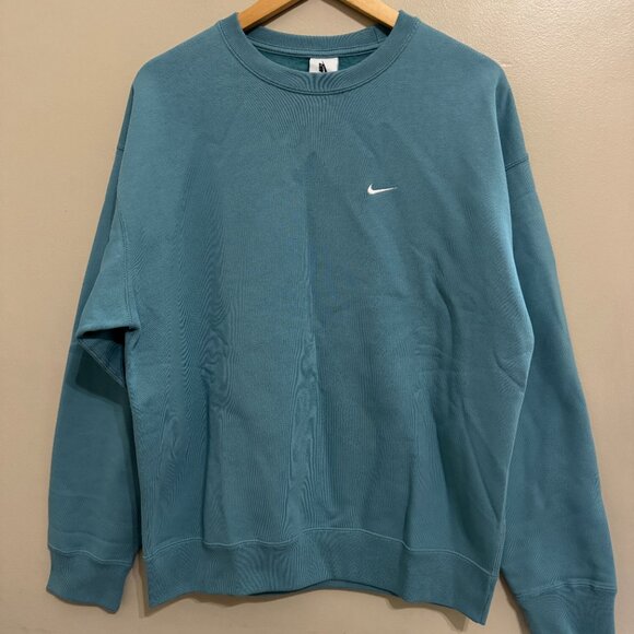 Nike Nikelab Solo Swoosh Men's Fleece Heavyweight Sweatshirt DX1361-464 Mens - Picture 2 of 15